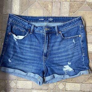 Old Navy Women's Distressed Blue Jean Shorts
